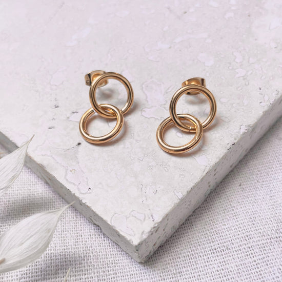 EVERYDAY Gold Double Circle Earrings
