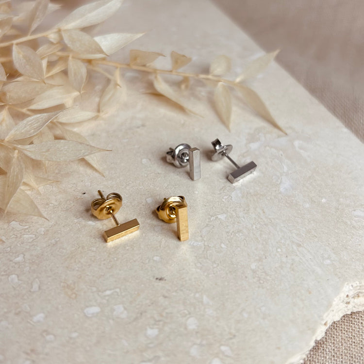 Everyday Bar Studs – Stud Earrings – Little Nell Jewellery