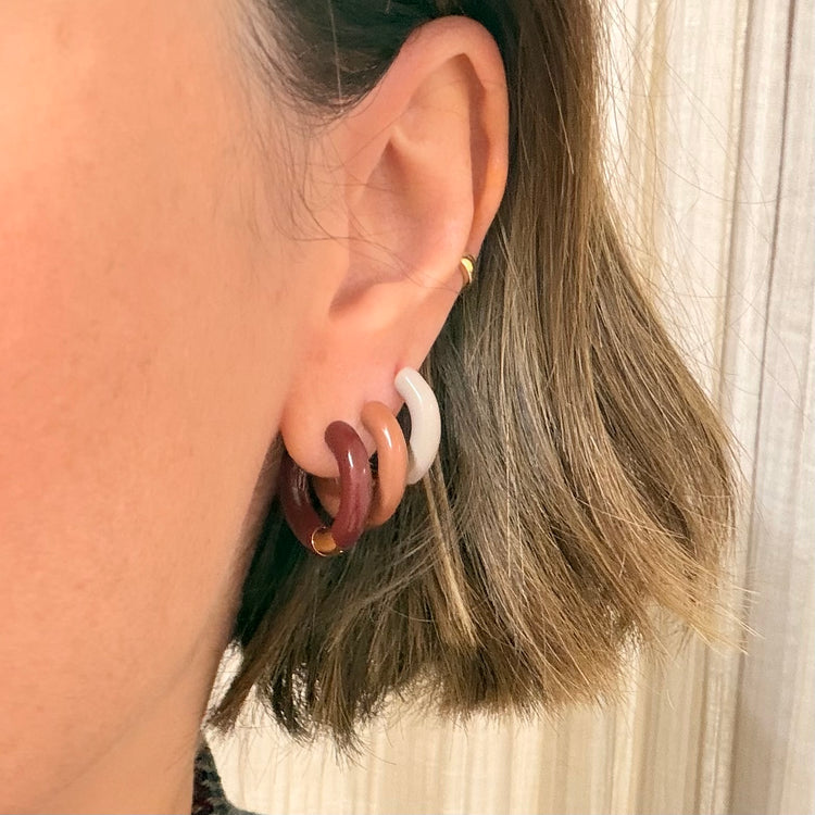 Everyday Enamel Hoops – Hoop Earrings – Little Nell Jewellery