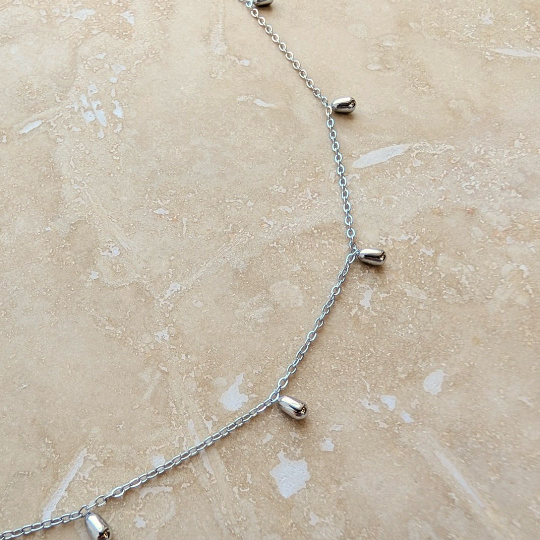 Everyday Silver Mini Droplet Necklace – Necklace – Little Nell Jewellery