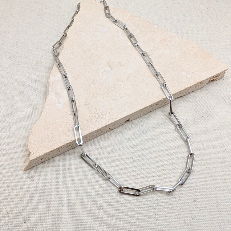 Everyday Silver Long Link Chain Necklace – Necklace – Little Nell Jewellery