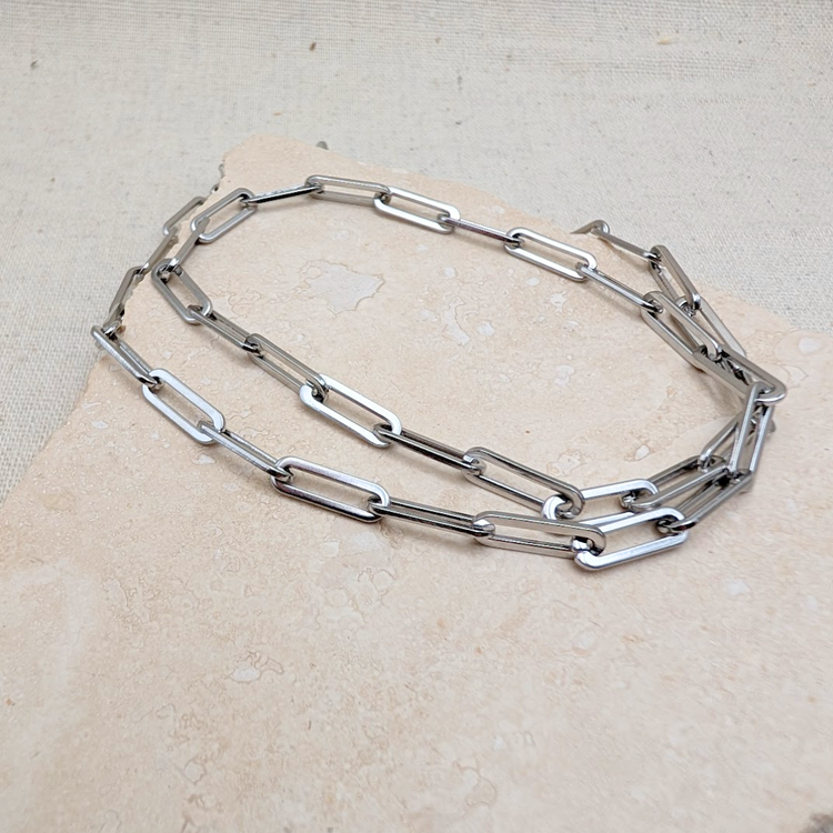 Everyday Silver Long Link Chain Necklace – Necklace – Little Nell Jewellery