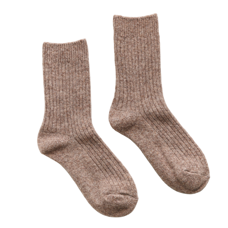 Cashmere Blend Socks - Mocha – Socks – Little Nell