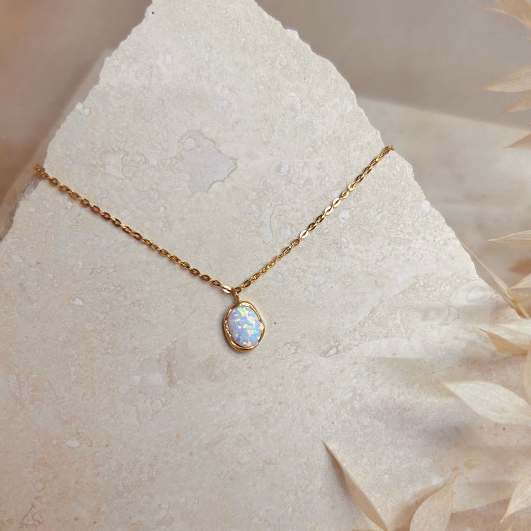Everyday Opal Pendant Necklace – Necklace – Little Nell Jewellery