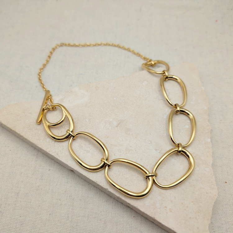 Everyday Gold Statement Pebble Necklace – Necklace – Little Nell Jewellery