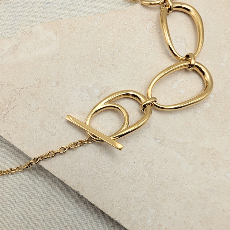 Everyday Gold Statement Pebble Necklace – Necklace – Little Nell Jewellery