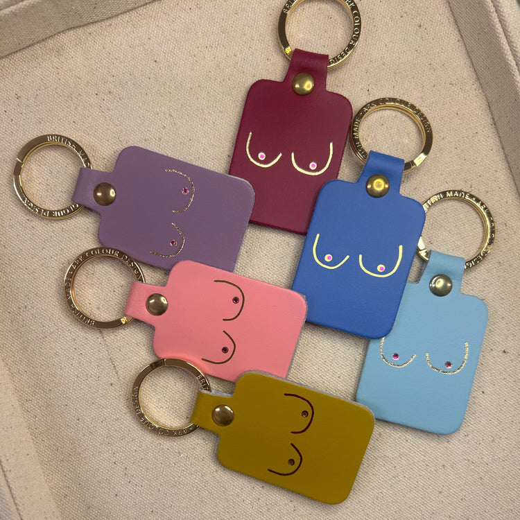 Leather Boobs Key Fob – Gift – Little Nell