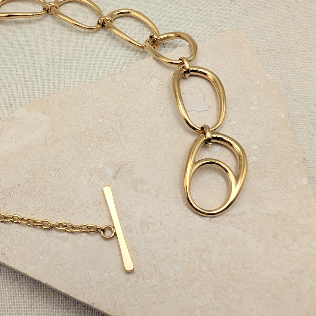 Everyday Gold Statement Pebble Necklace – Necklace – Little Nell Jewellery