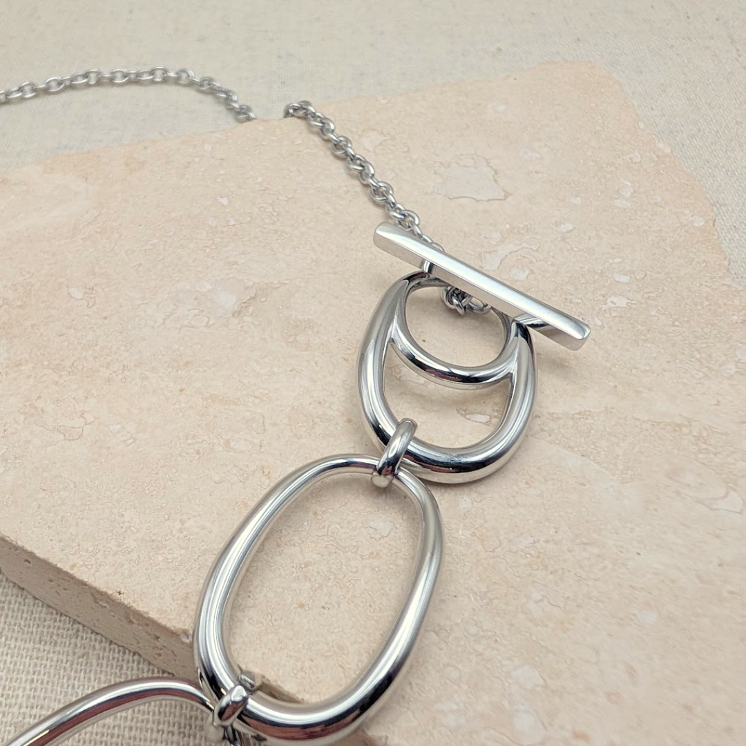 Everyday Silver Statement Pebble Necklace – Necklace – Little Nell Jewellery