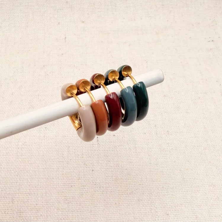Everyday Enamel Hoops – Hoop Earrings – Little Nell Jewellery
