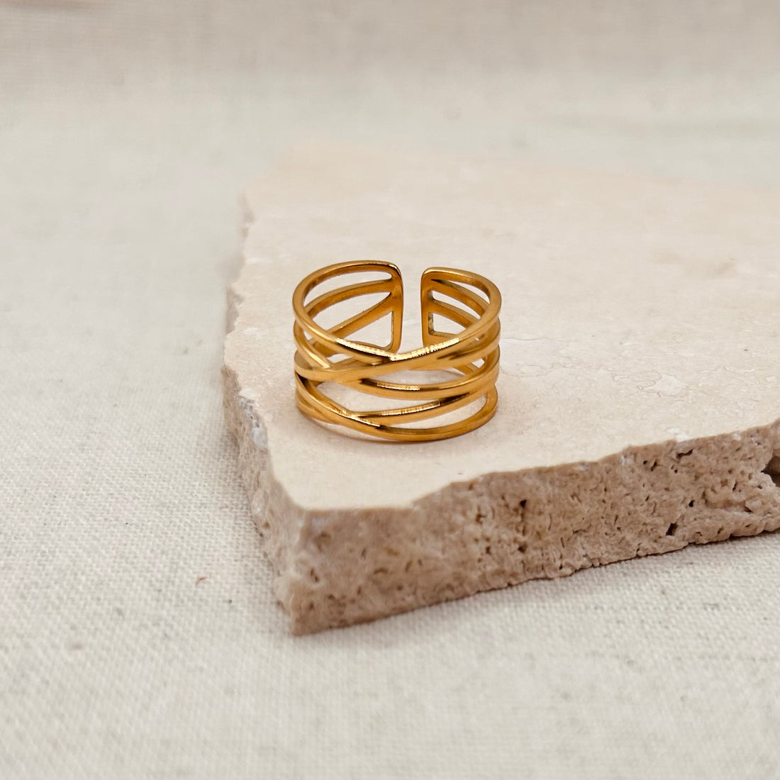 Everyday Crossover Ring (adjustable) – Ring – Little Nell Jewellery