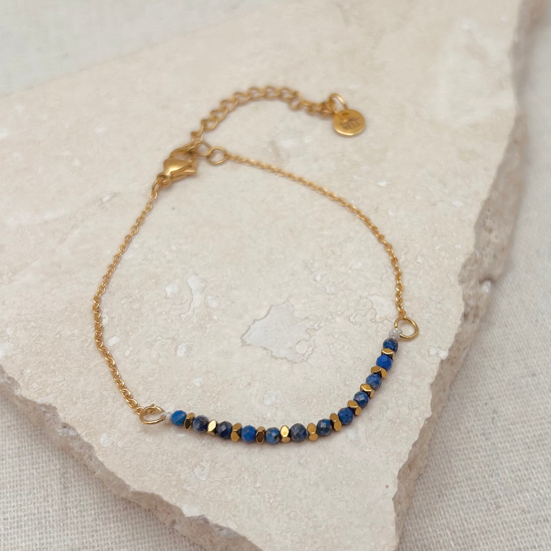 Everyday Lapis Bead Bracelet – Bracelet – Little Nell Jewellery