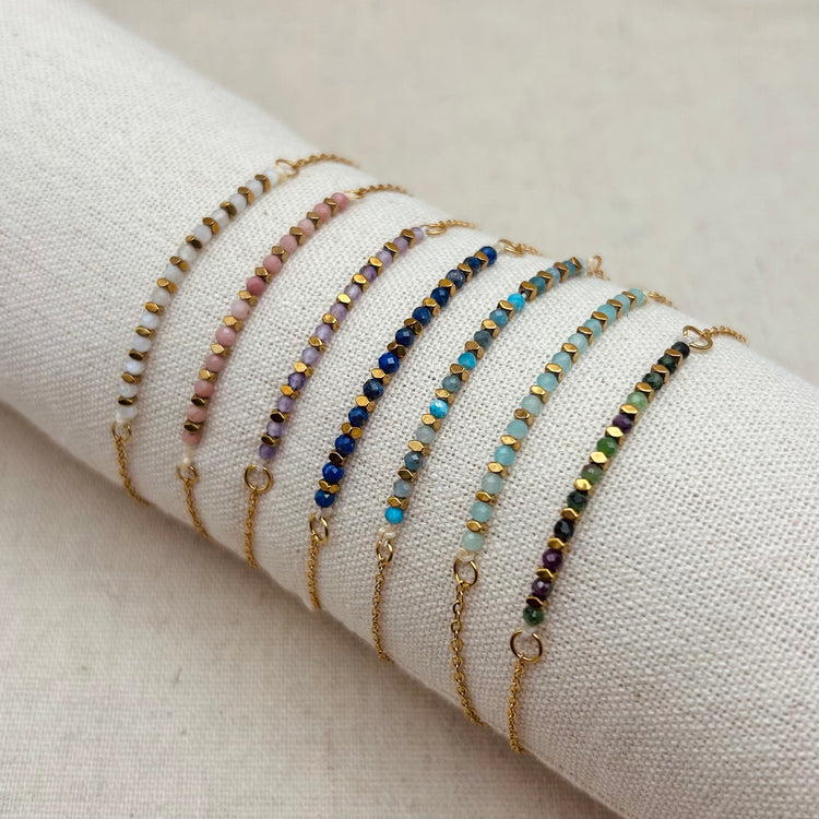 Everyday Moonstone Bead Bracelet – Bracelet – Little Nell Jewellery
