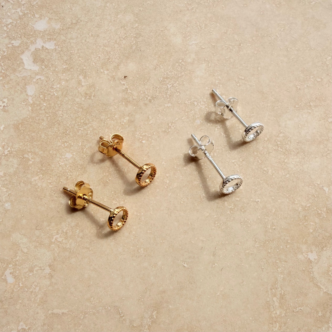 Micro Circle Studs – Stud Earrings – Little Nell Jewellery
