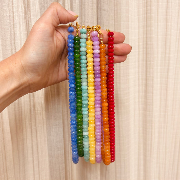 Rainbow Beaded Necklaces - 7 colours – Necklace – Little Nell Jewellery