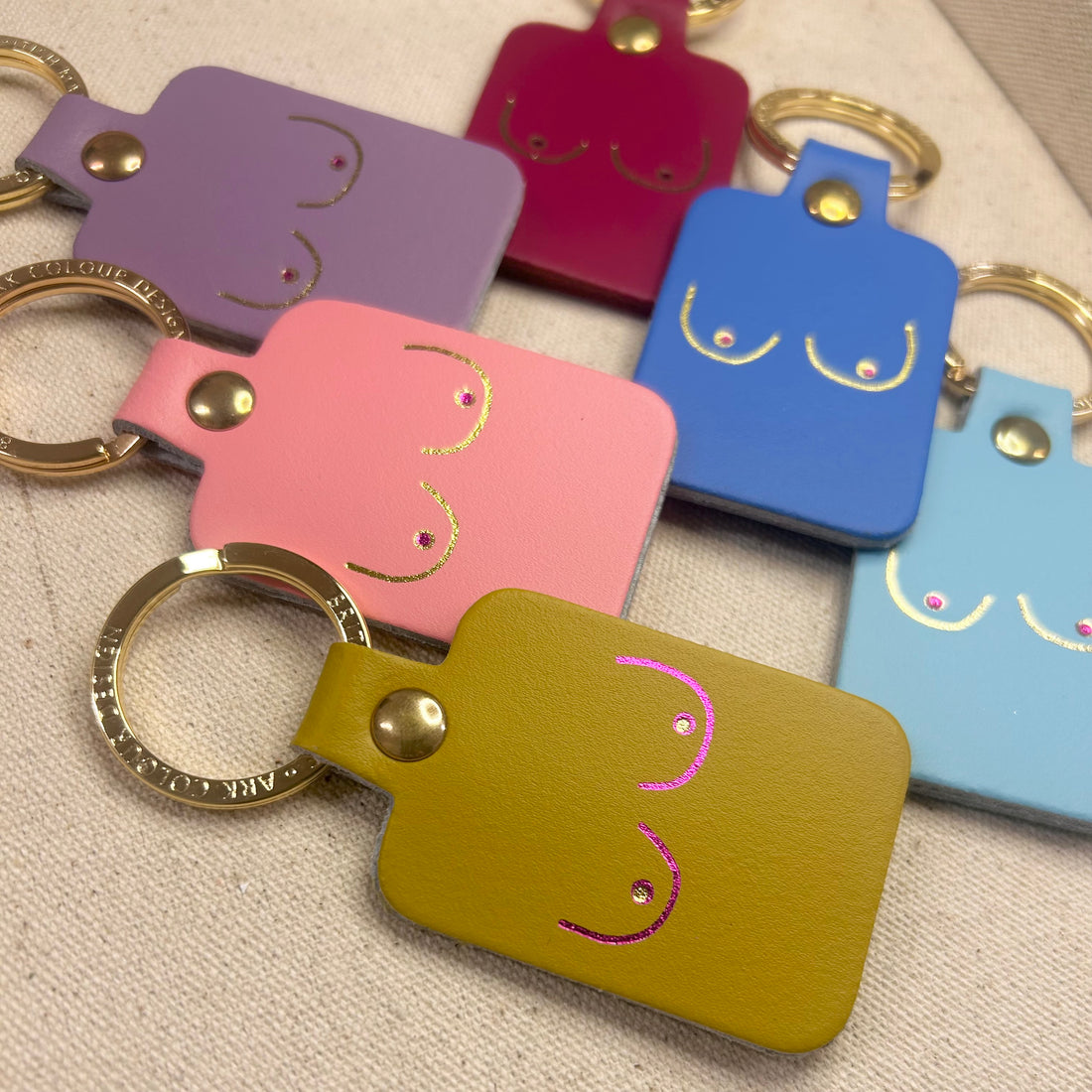 Leather Boobs Key Fob – Gift – Little Nell