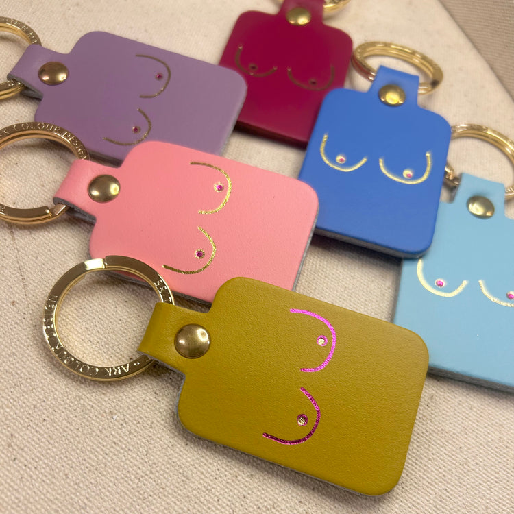 Leather Boobs Key Fob – Gift – Little Nell