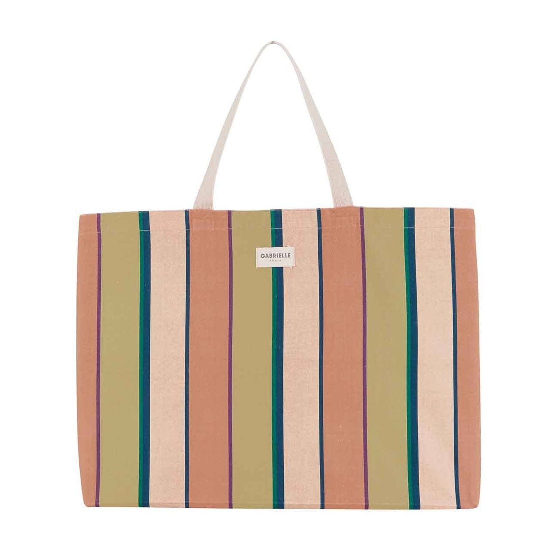 Cotton Beach Bag - Sand Stripe – Gift – Little Nell