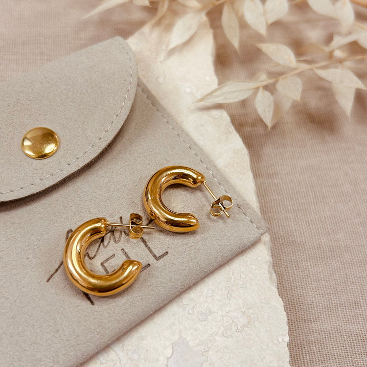 Everyday Chubby Hoops – Hoop Earrings – Little Nell Jewellery
