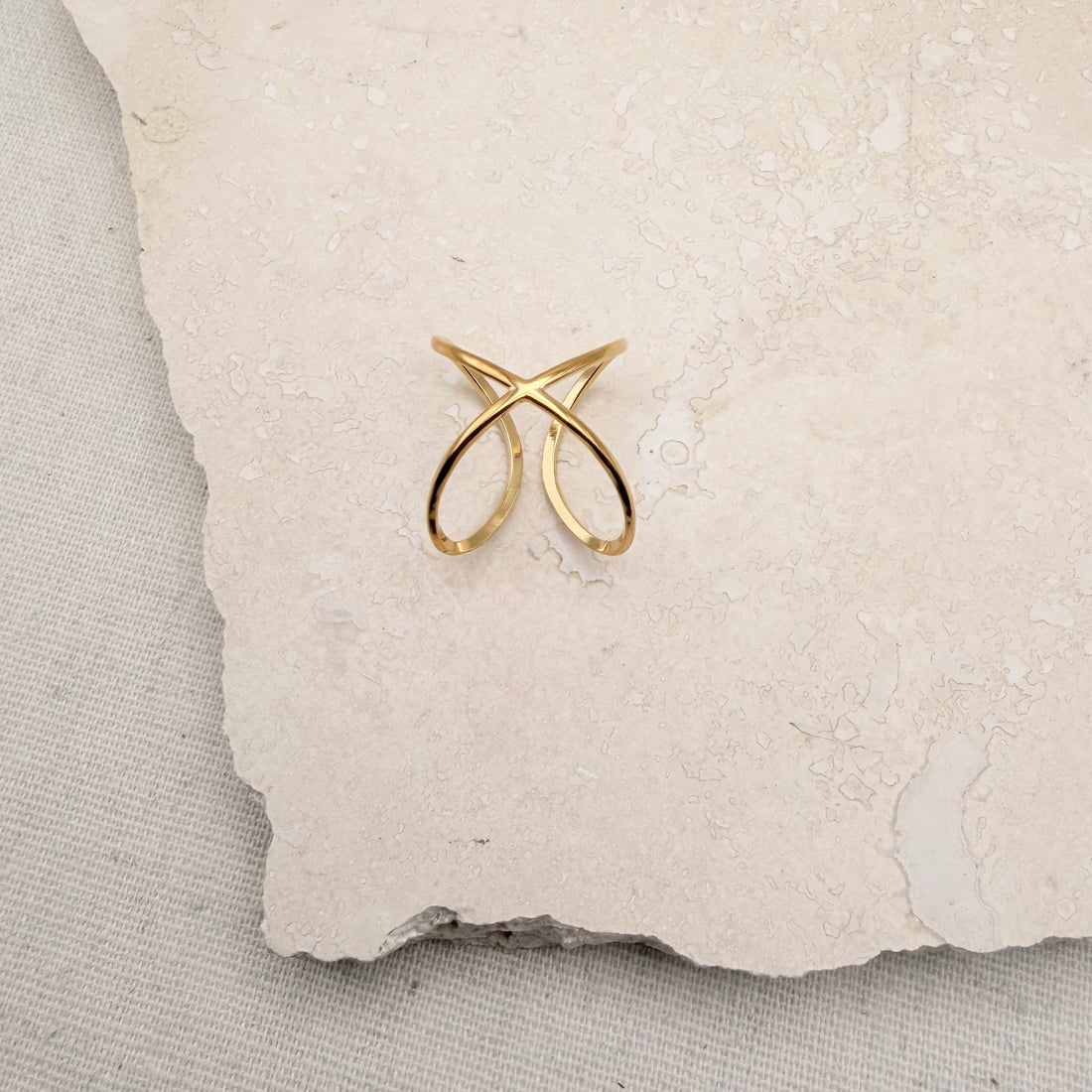 Everyday Adjustable Cross Ring – Ring – Little Nell Jewellery