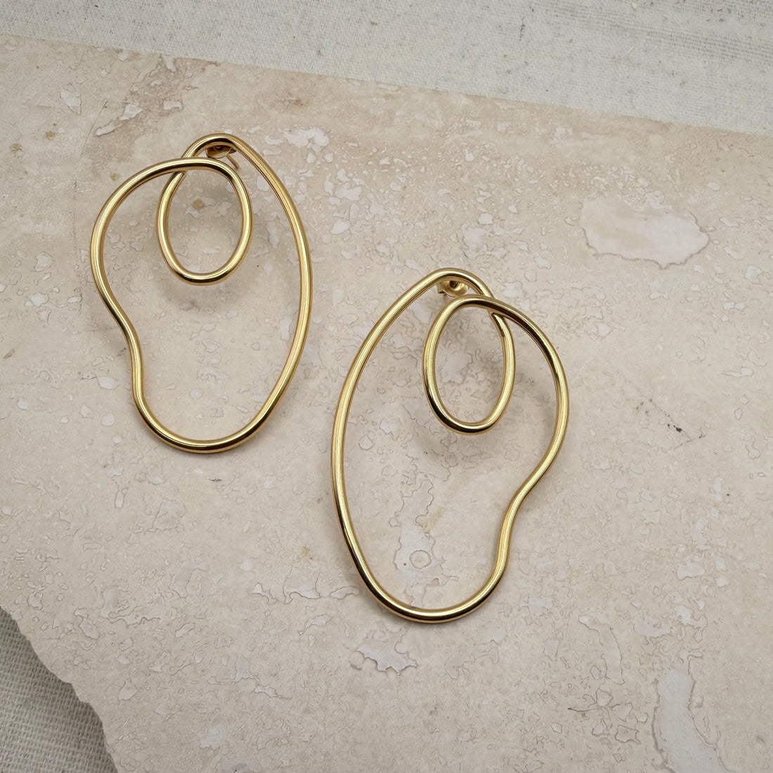 Everyday Gold Matisse Earrings – Statement Earrings – Little Nell Jewellery