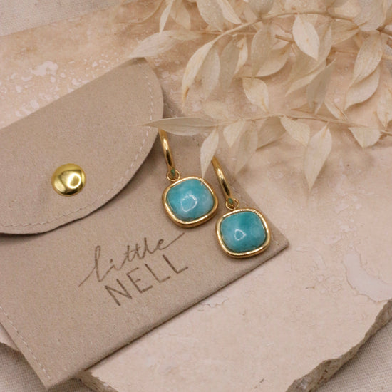 Load image into Gallery viewer, Everyday Aqua Drop Earrings
