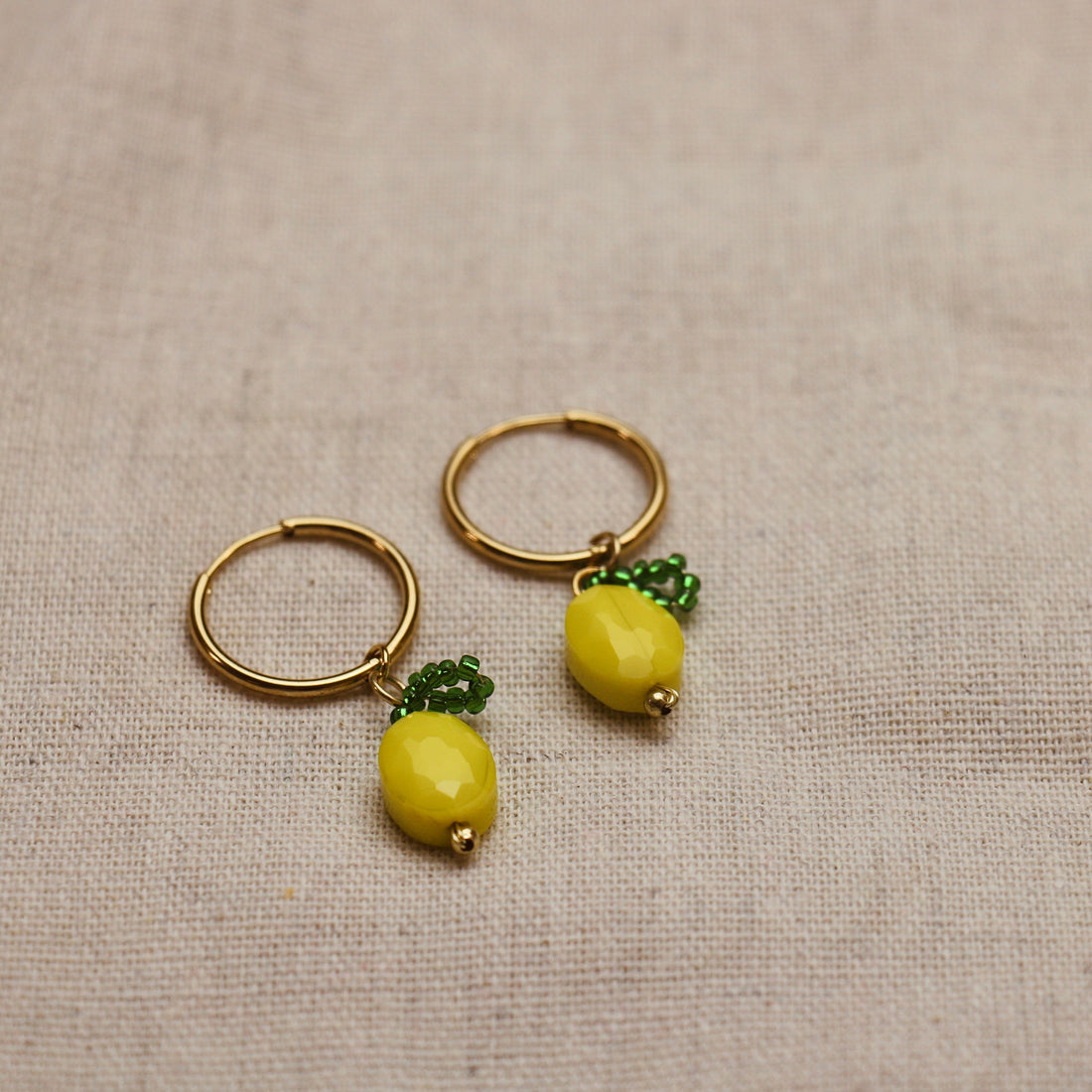 Lemon Hoops – Hoop Earrings – Little Nell Jewellery