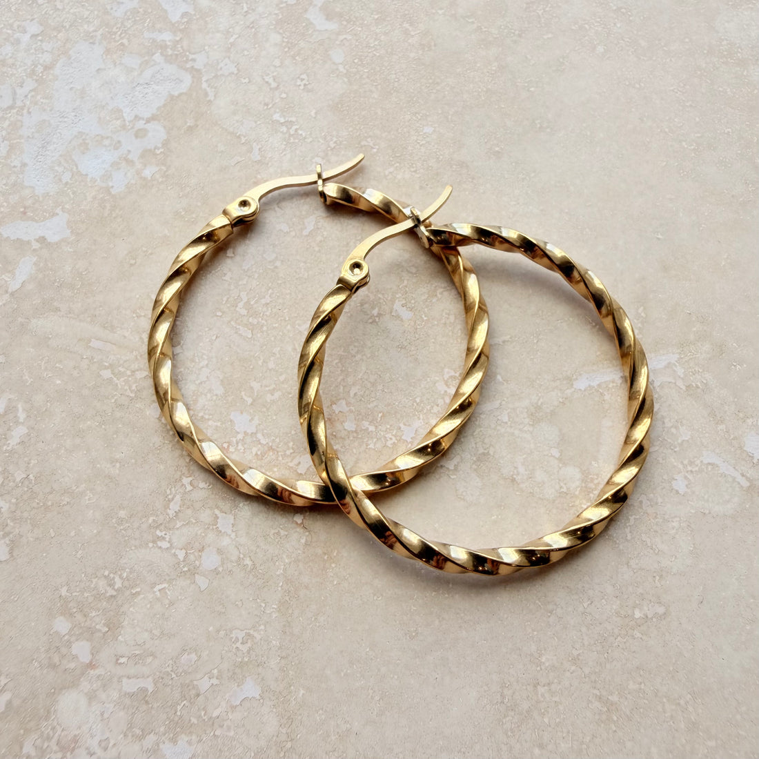 Everyday Rope Twist Hoops – Hoop Earrings – Little Nell Jewellery