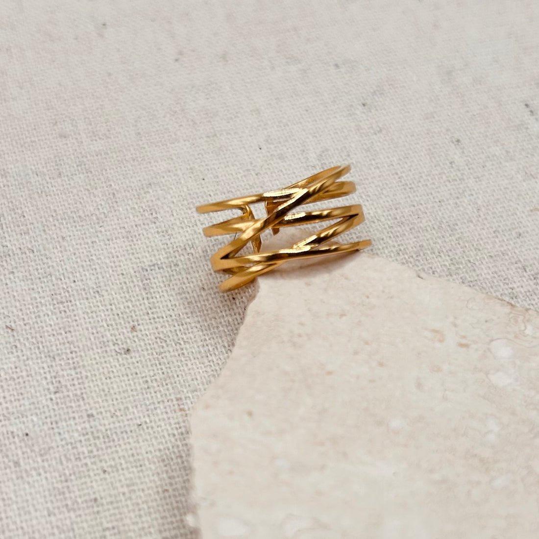 Everyday Crossover Ring (adjustable) – Ring – Little Nell Jewellery