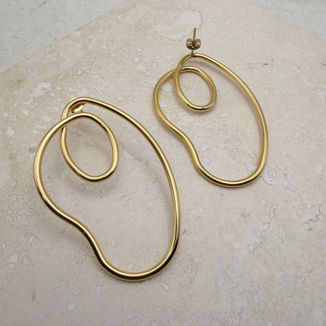 Everyday Gold Matisse Earrings – Statement Earrings – Little Nell Jewellery