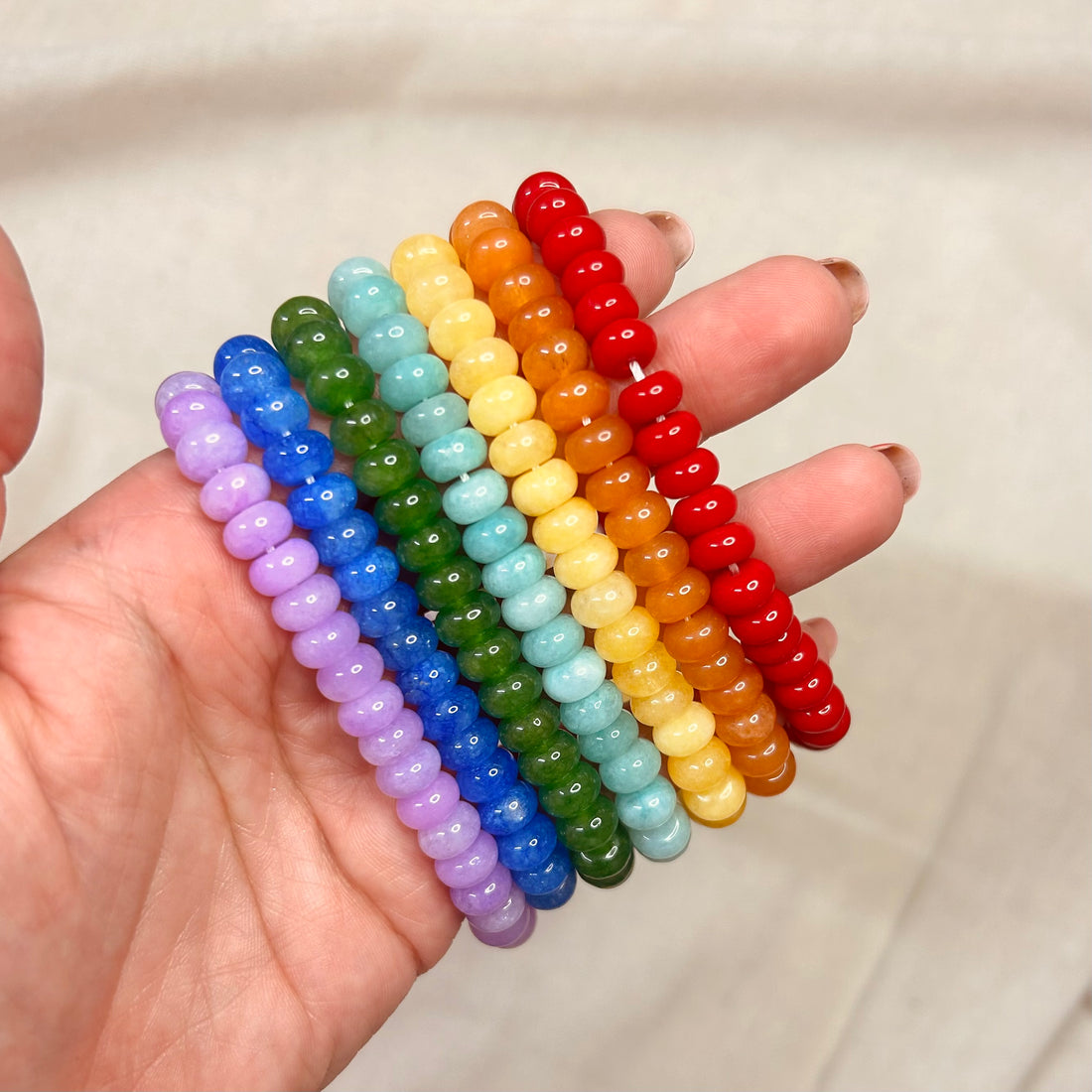 Rainbow Beaded Necklaces - 7 colours – Necklace – Little Nell Jewellery
