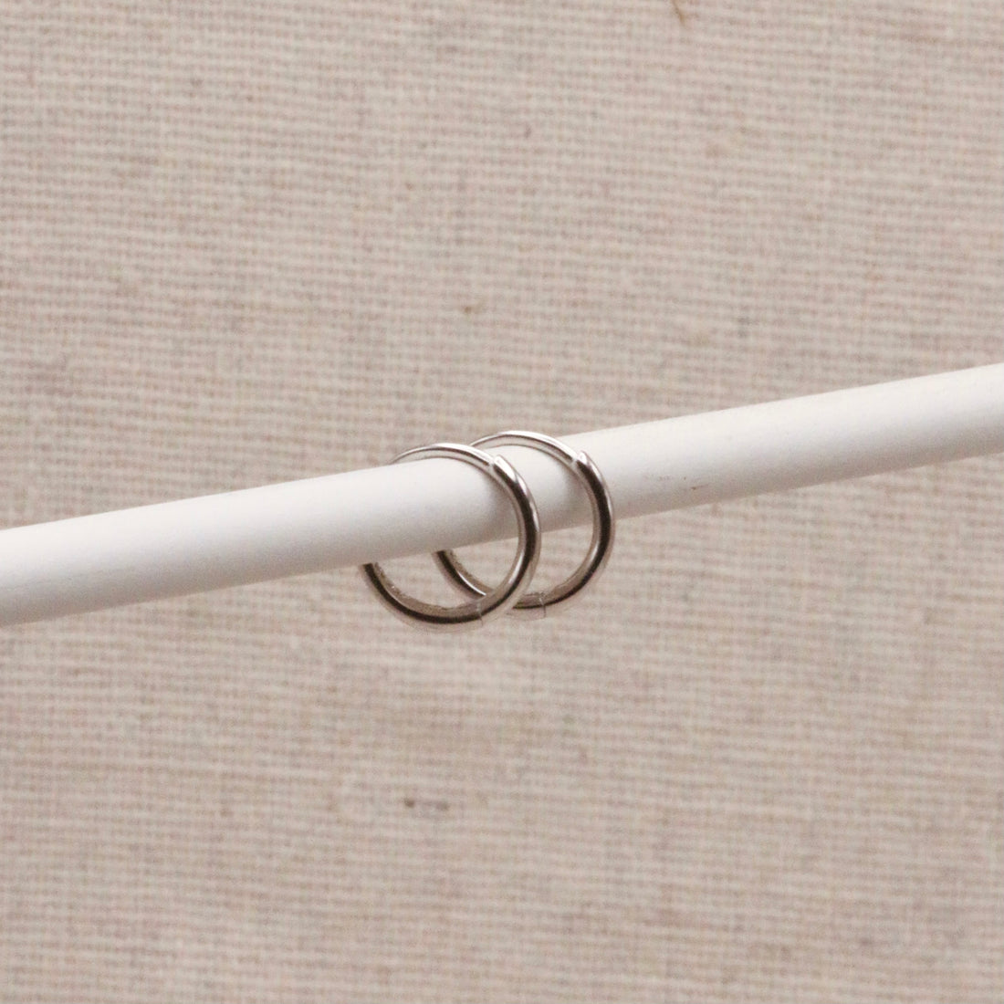 Silver Essential Huggie Hoops – Demi Fine Hoop Earrings – Little Nell Jewellery