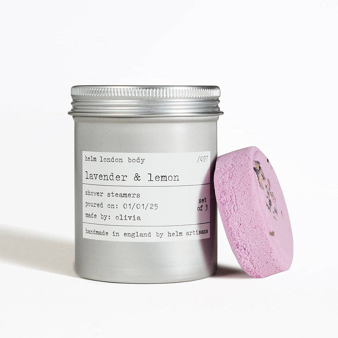 Lavender & Lemon shower steamers by Helm London