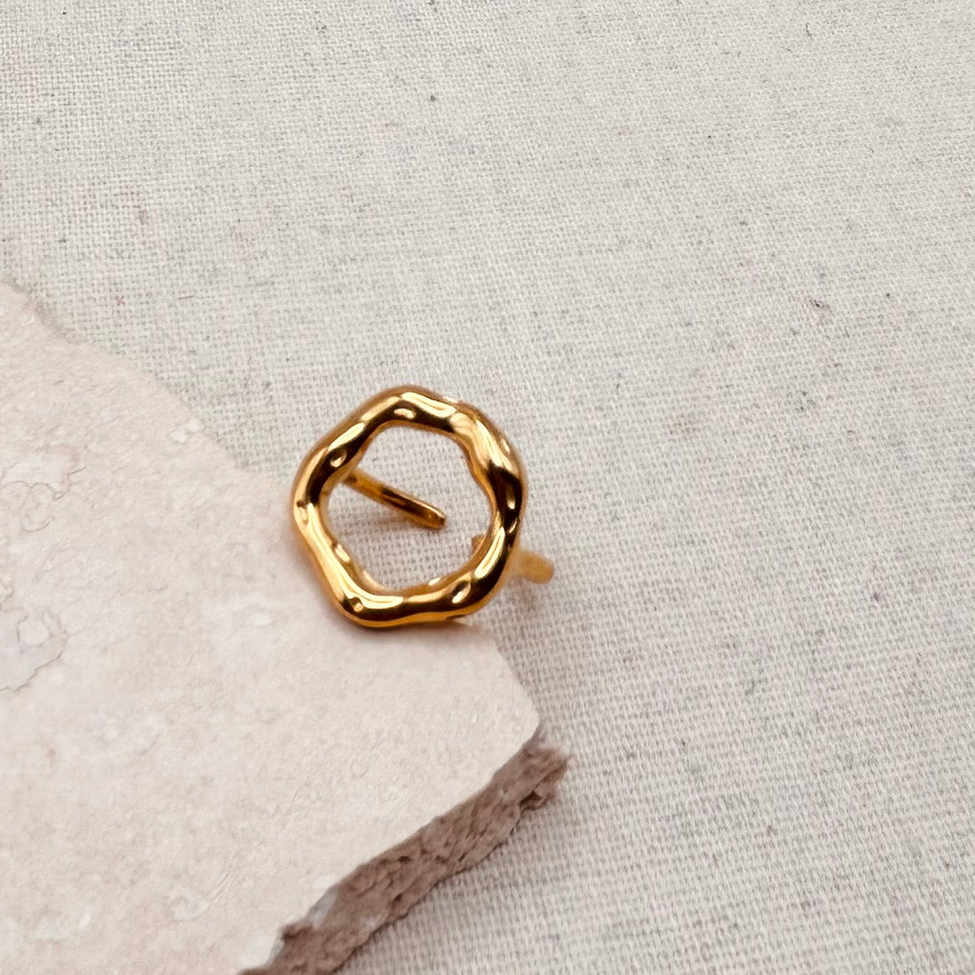 Everyday Molten Circle Ring (adjustable) – Ring – Little Nell Jewellery