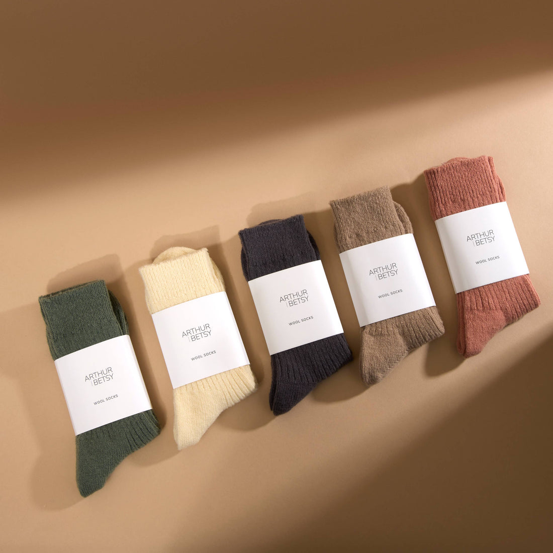 Wool socks - Wheat taupe, Cream socks – Socks – Little Nell