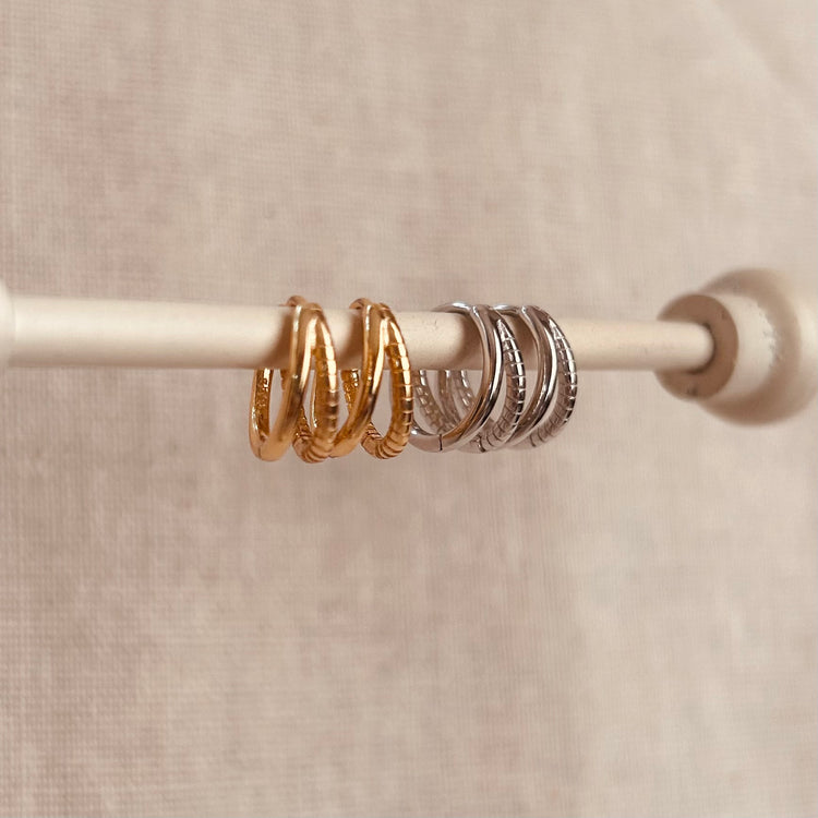 Duo Hoops – Demi Fine Hoop Earrings – Little Nell Jewellery