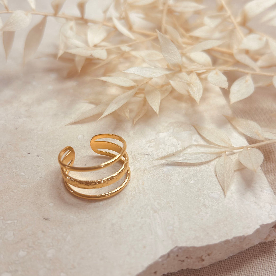 Everyday Triple Band Ring (Adjustable) – Ring – Little Nell Jewellery