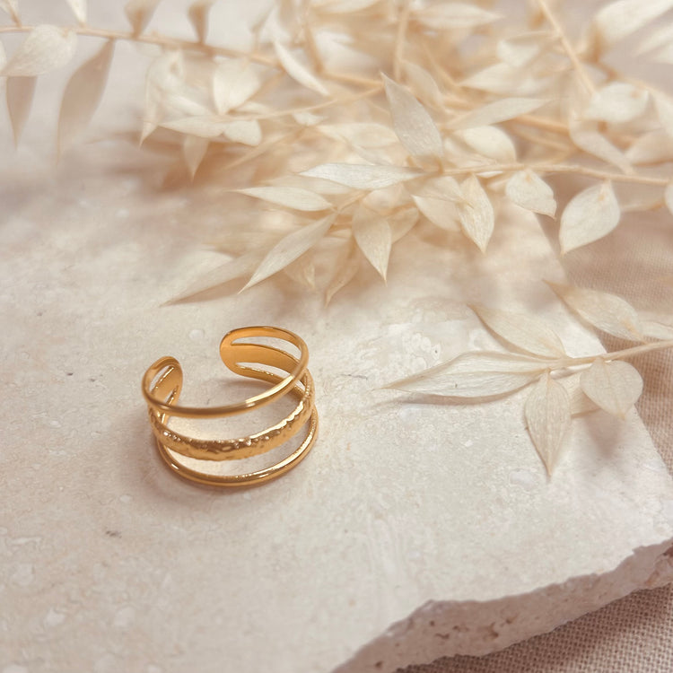 Everyday Triple Band Ring (Adjustable) – Ring – Little Nell Jewellery