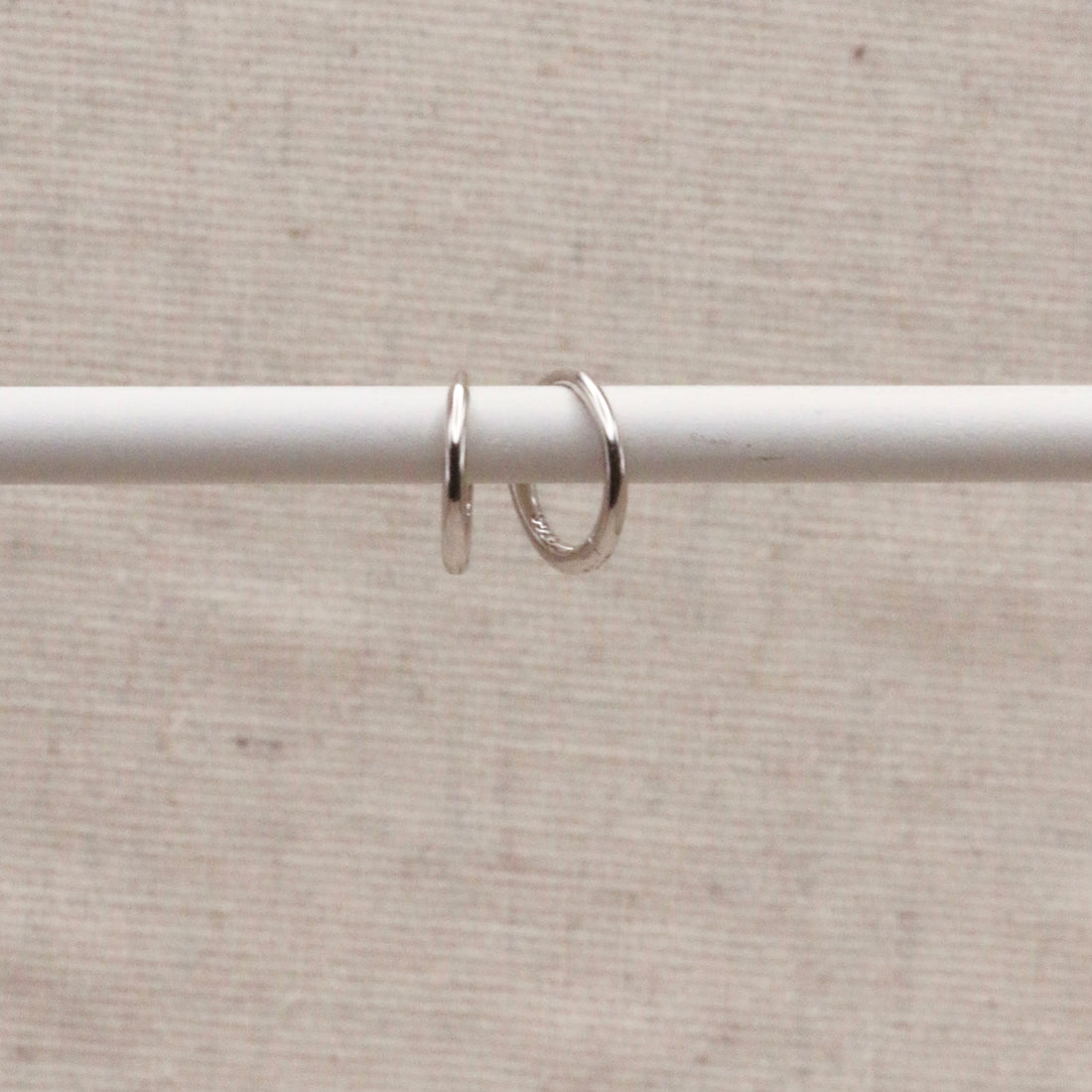 Silver Essential Huggie Hoops – Demi Fine Hoop Earrings – Little Nell Jewellery
