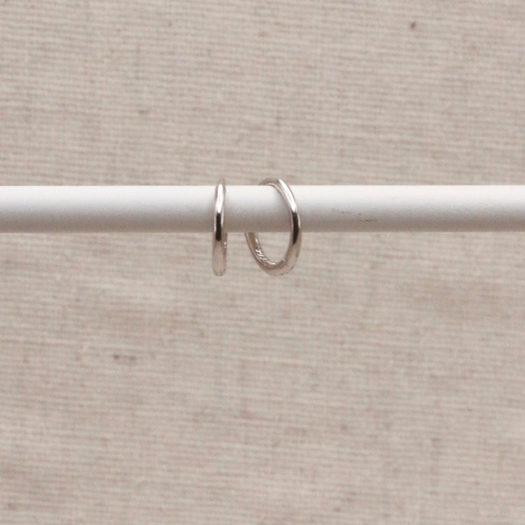Silver Essential Huggie Hoops – Demi Fine Hoop Earrings – Little Nell Jewellery