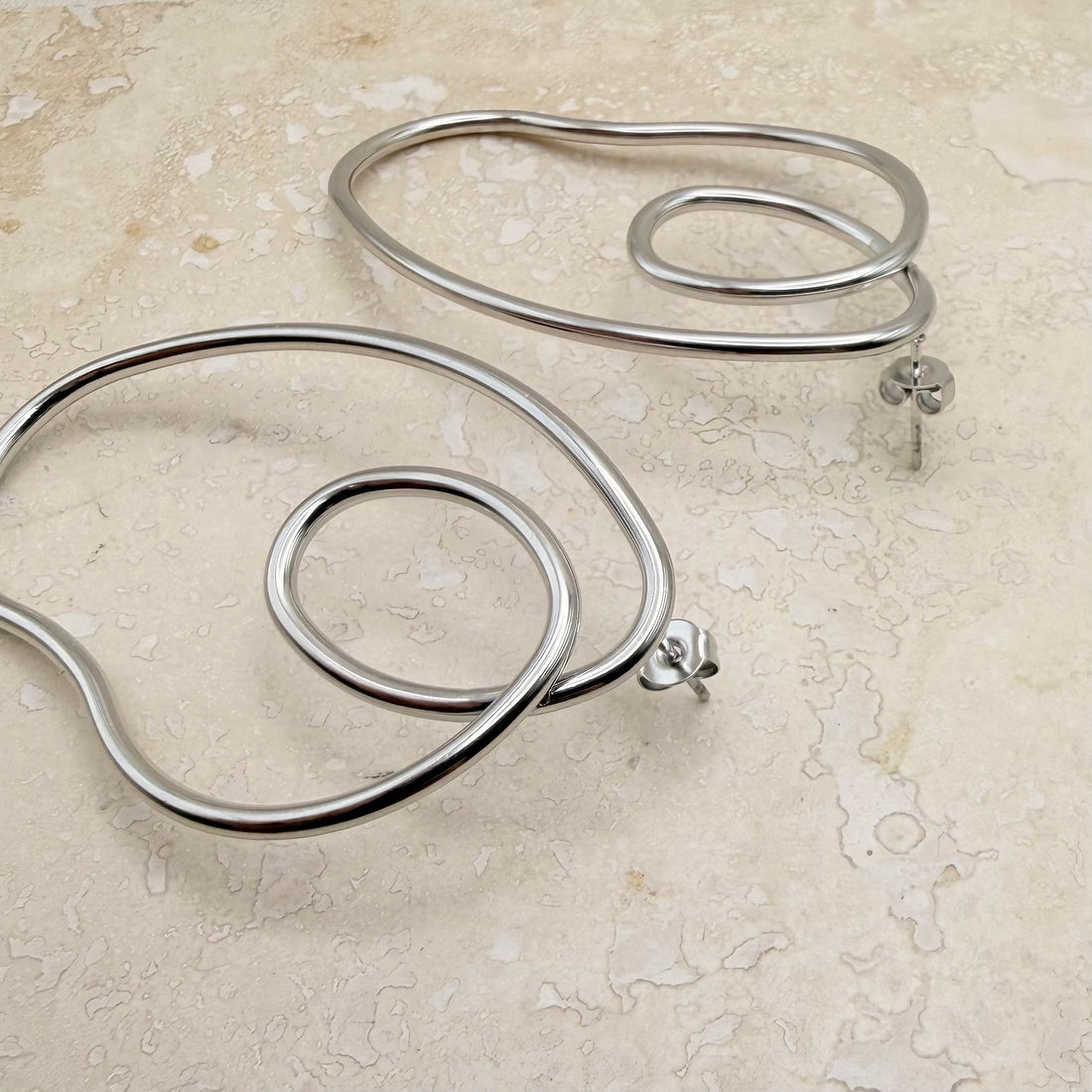 Everyday Silver Matisse Earrings – Statement Earrings – Little Nell Jewellery