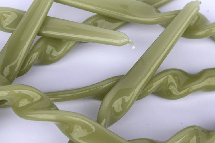 MÆGEN Twist Taper Candles - 3 Pack - Leaf Green – Gift – Little Nell