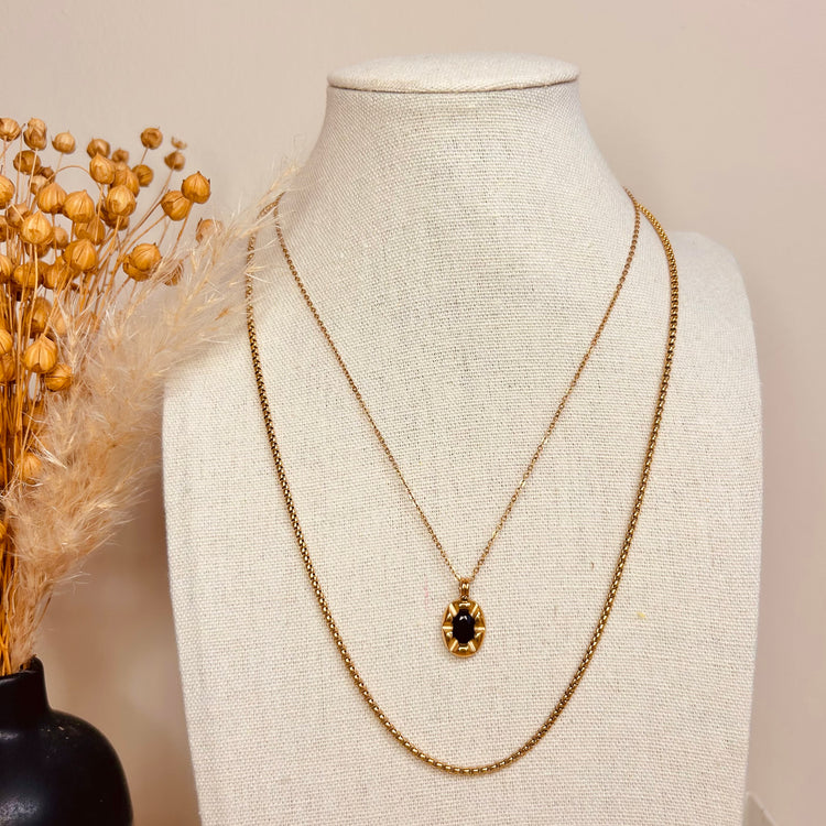 Everyday Noir Oval Necklace – Necklace – Little Nell Jewellery