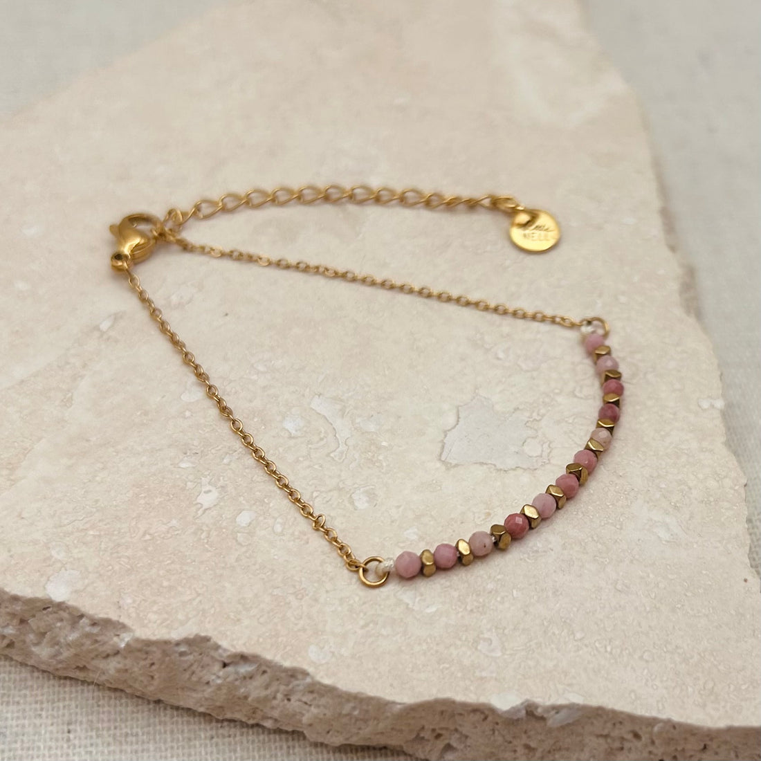 Everyday Pink Tourmaline Bead Bracelet – Bracelet – Little Nell Jewellery