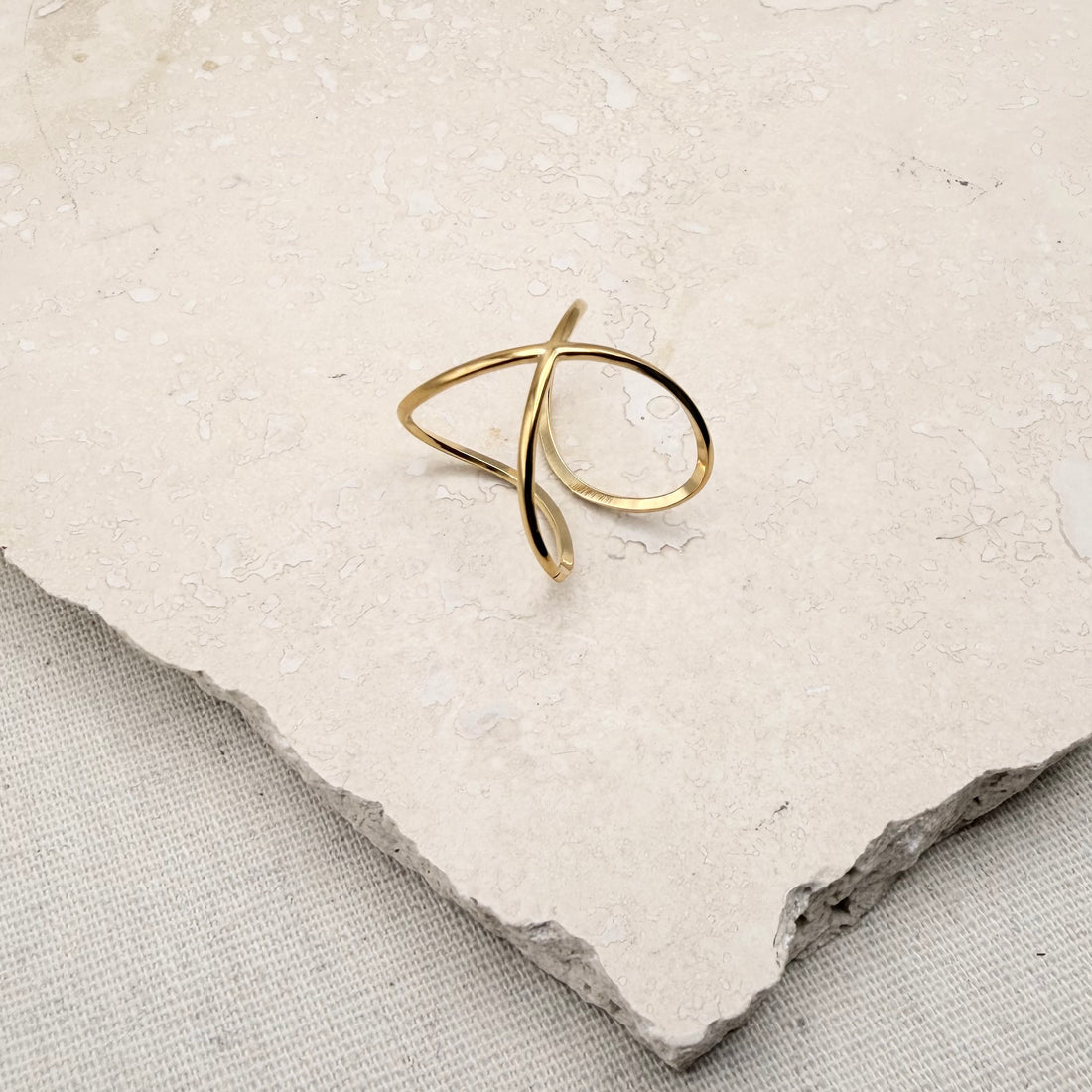 Everyday Adjustable Cross Ring – Ring – Little Nell Jewellery