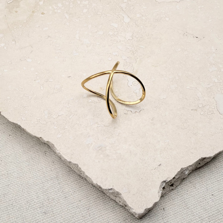 Everyday Adjustable Cross Ring – Ring – Little Nell Jewellery