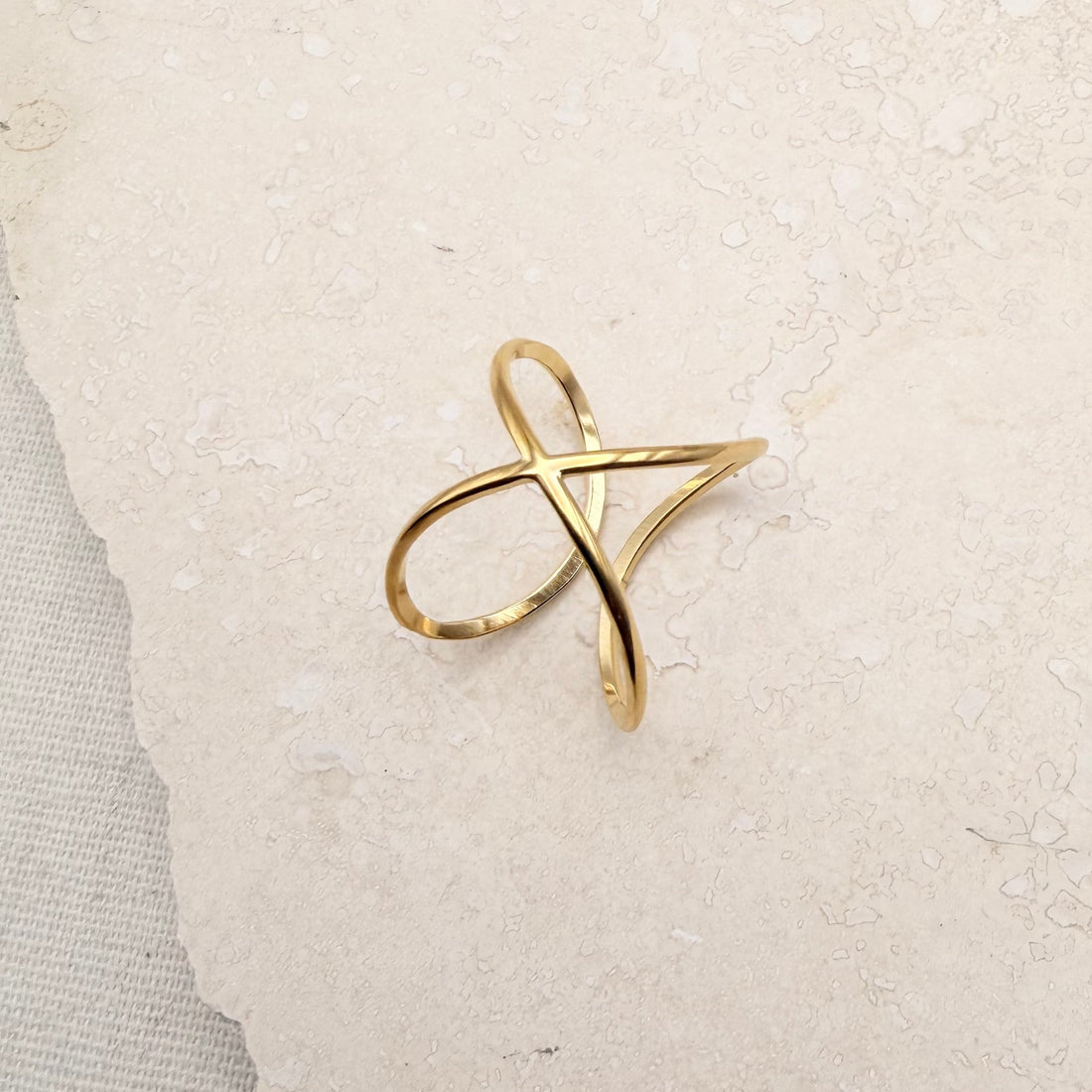 Everyday Adjustable Cross Ring – Ring – Little Nell Jewellery