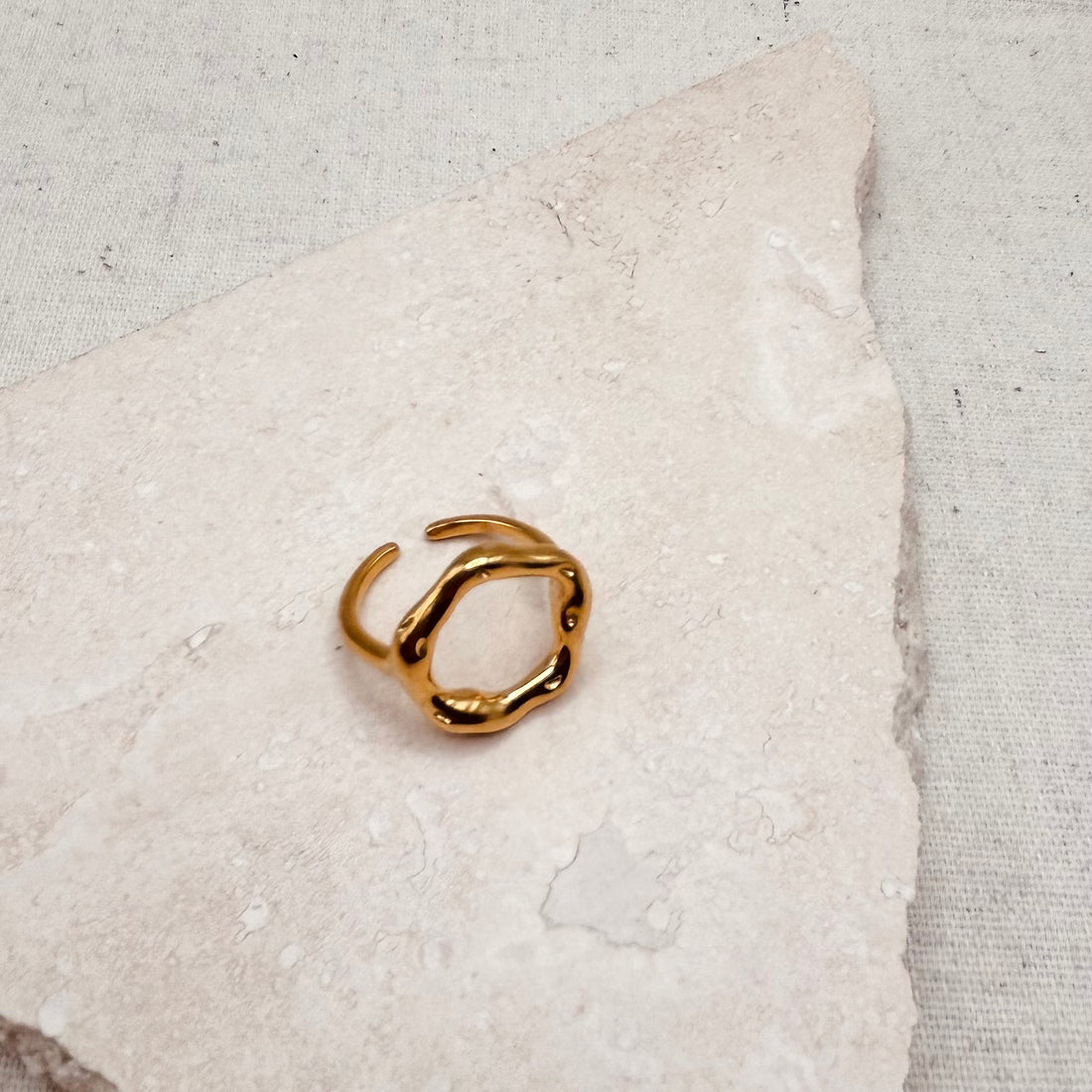 Everyday Molten Circle Ring (adjustable) – Ring – Little Nell Jewellery
