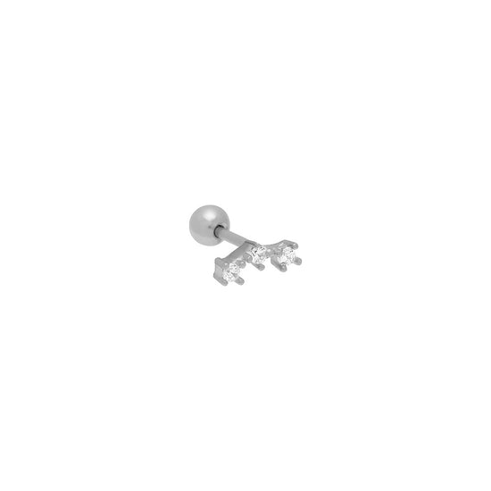 Single Curve Trio Barbell Stud