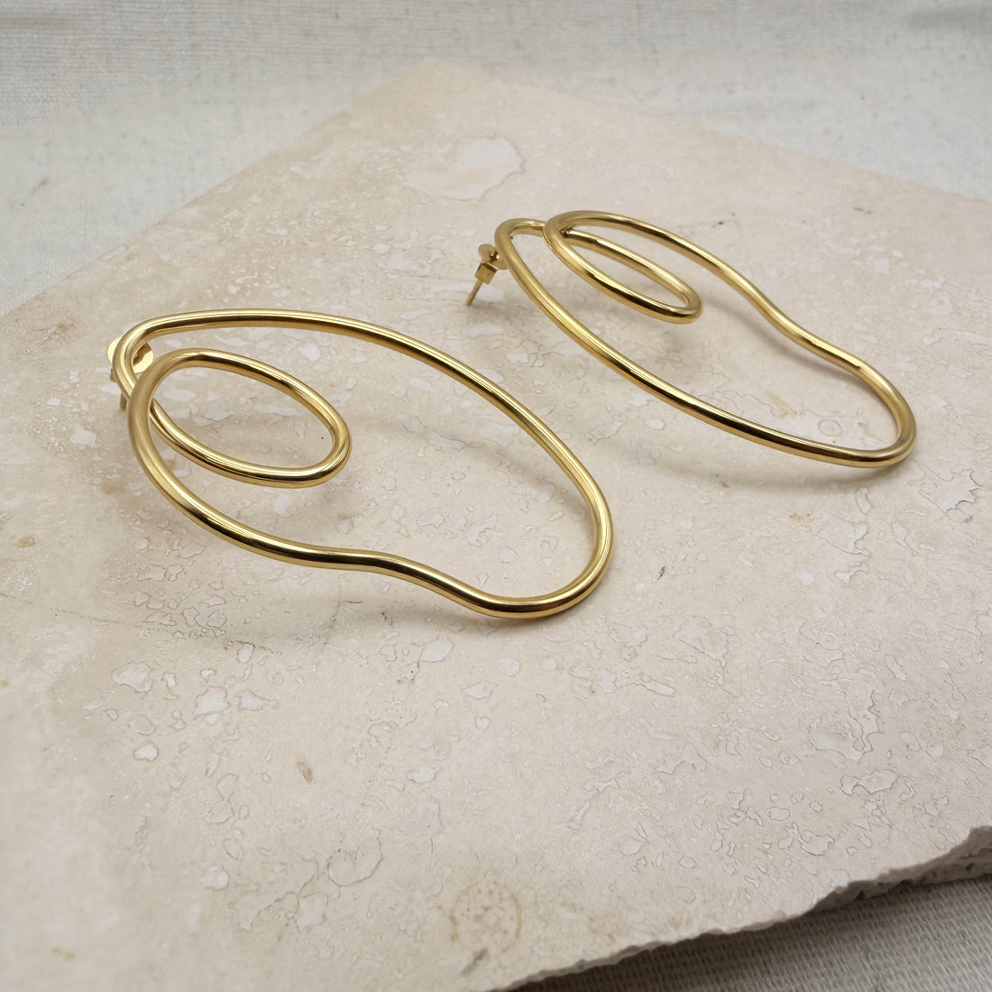 Everyday Gold Matisse Earrings – Statement Earrings – Little Nell Jewellery